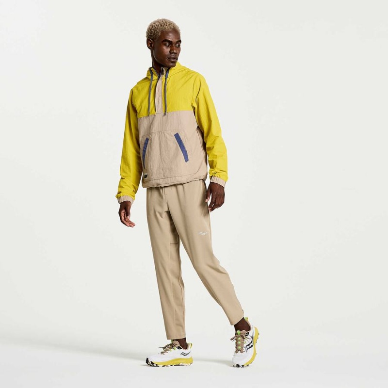 Yellow Saucony Rested Anorak Men's Tops | Malaysia S46153-H98