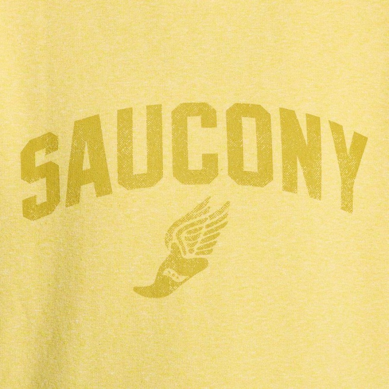 Yellow Saucony Rested Crewneck Women's Sweatshirt | Malaysia S32581-W26