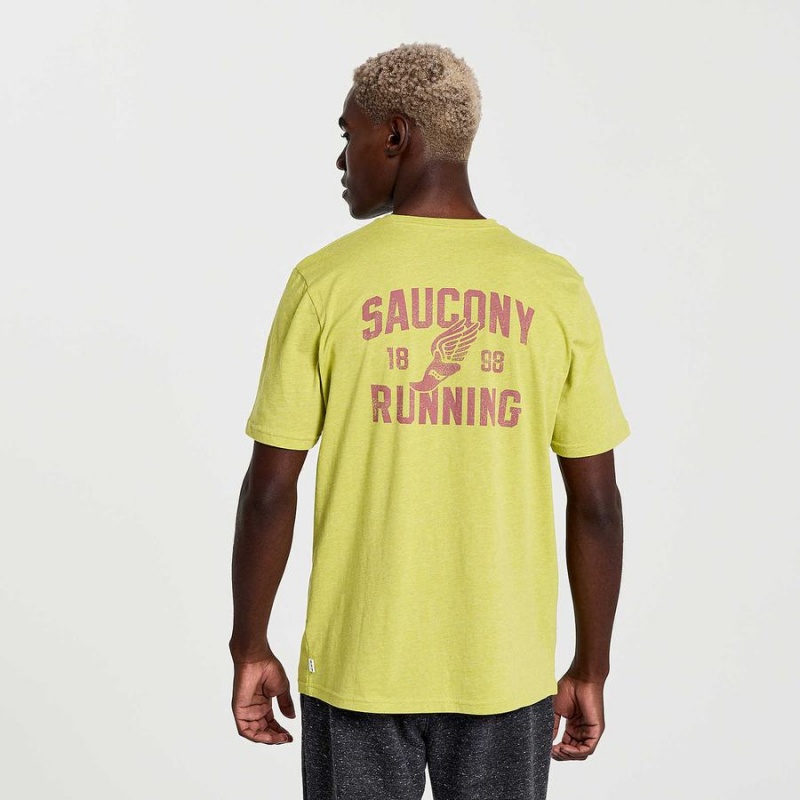 Yellow Saucony Rested Men's T Shirts | Malaysia S61028-T09