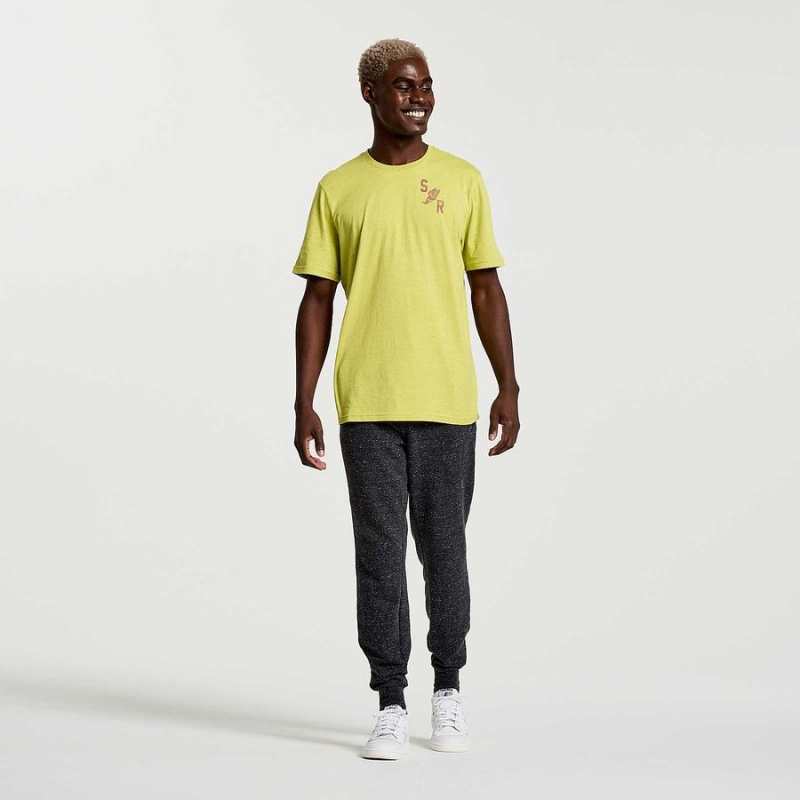 Yellow Saucony Rested Men's T Shirts | Malaysia S61028-T09