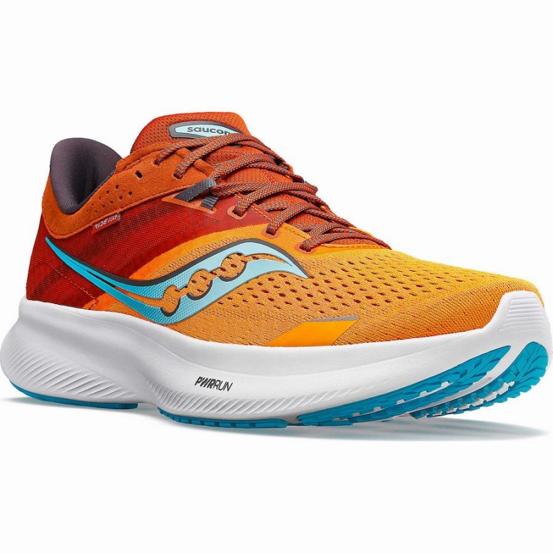 Yellow / Orange Saucony Ride 16 Wide Men's Running Shoes | Malaysia S03247-L91