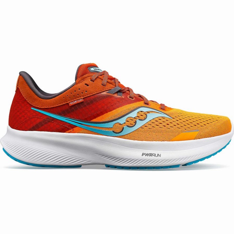 Yellow / Orange Saucony Ride 16 Wide Men\'s Running Shoes | Malaysia S03247-L91